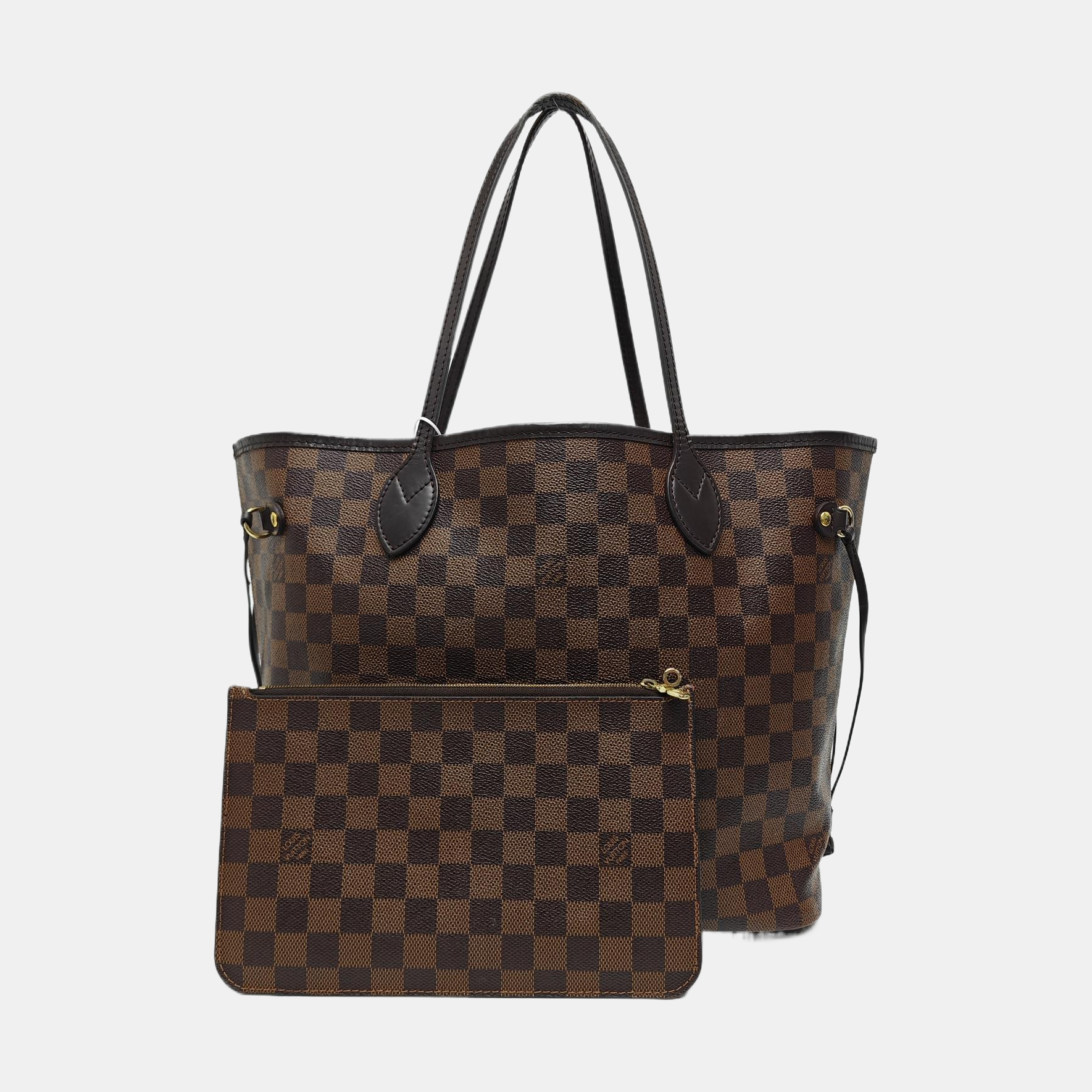 NEVERFULL MM Damier Ebene Coated Canvas Brown