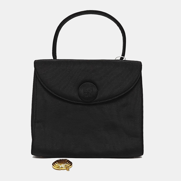 Fabric Top Handle Bag Black