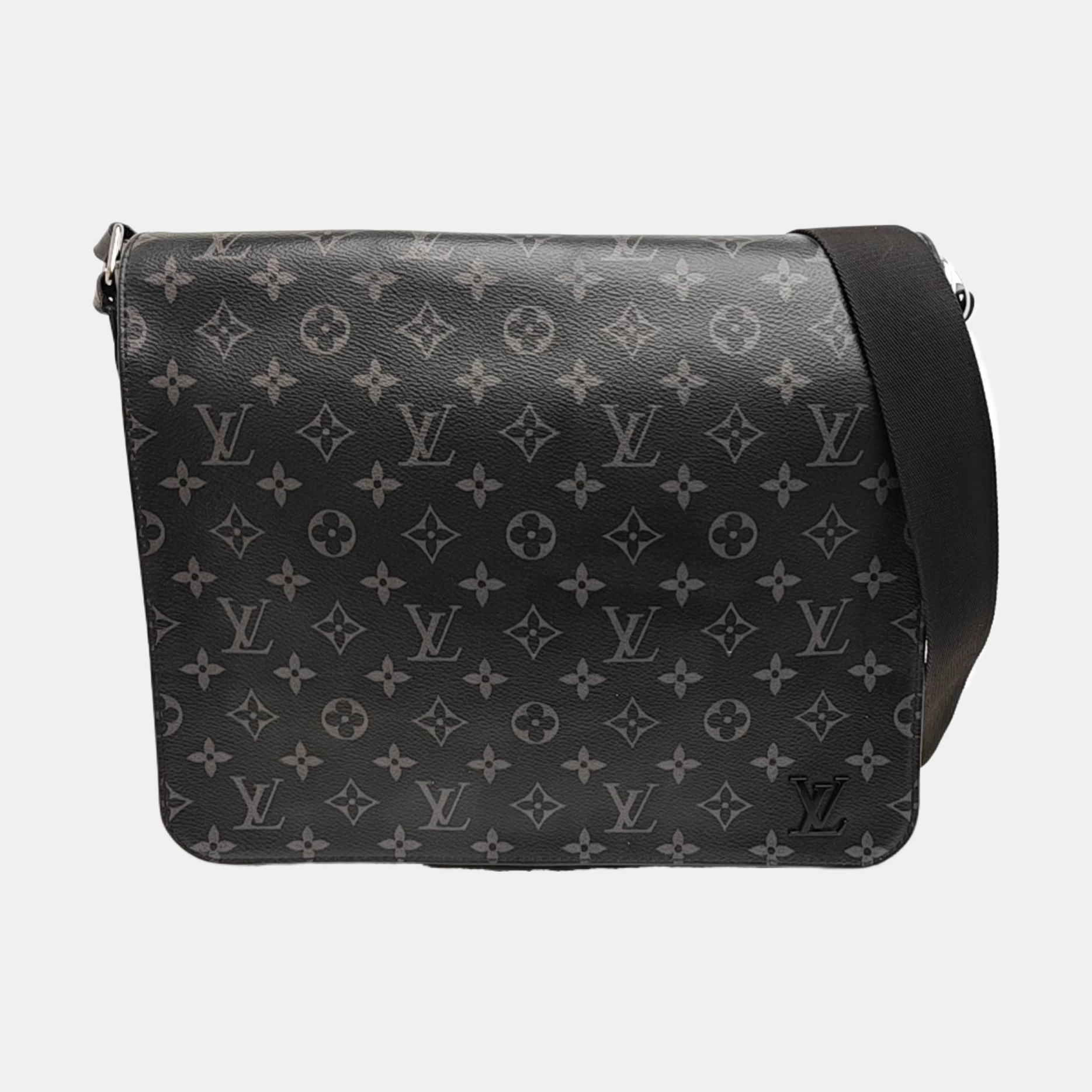DISTRICT MM Monogram Coated Canvas Black