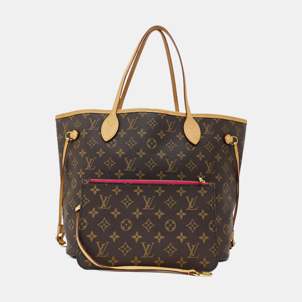 NEVERFULL MM Monogram Coated Canvas Brown