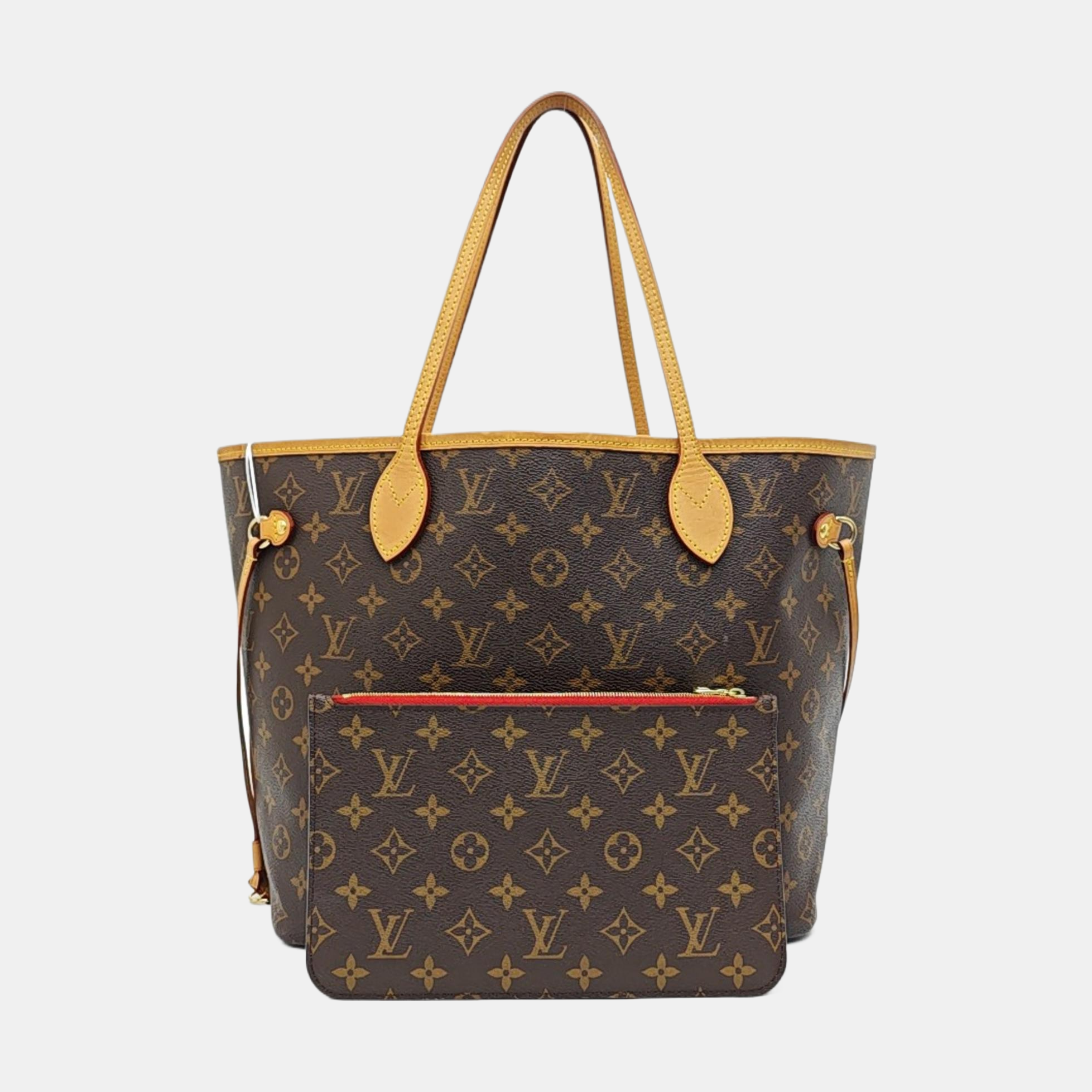 NEVERFULL MM Monogram Coated Canvas Brown