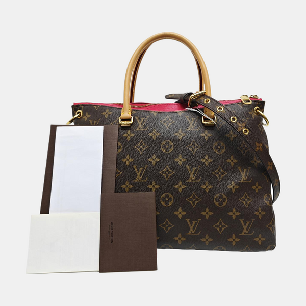 PALLAS MM Monogram Coated Canvas Brown