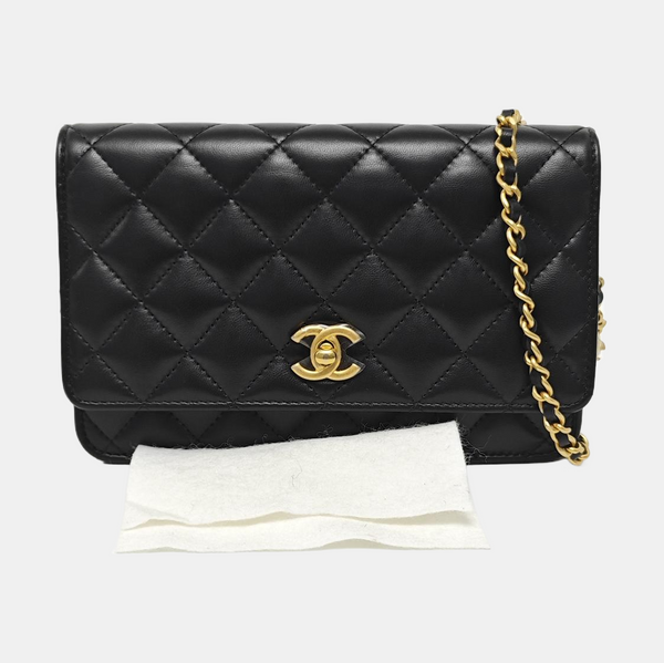 TRENDY CC Quilted Lambskin Black