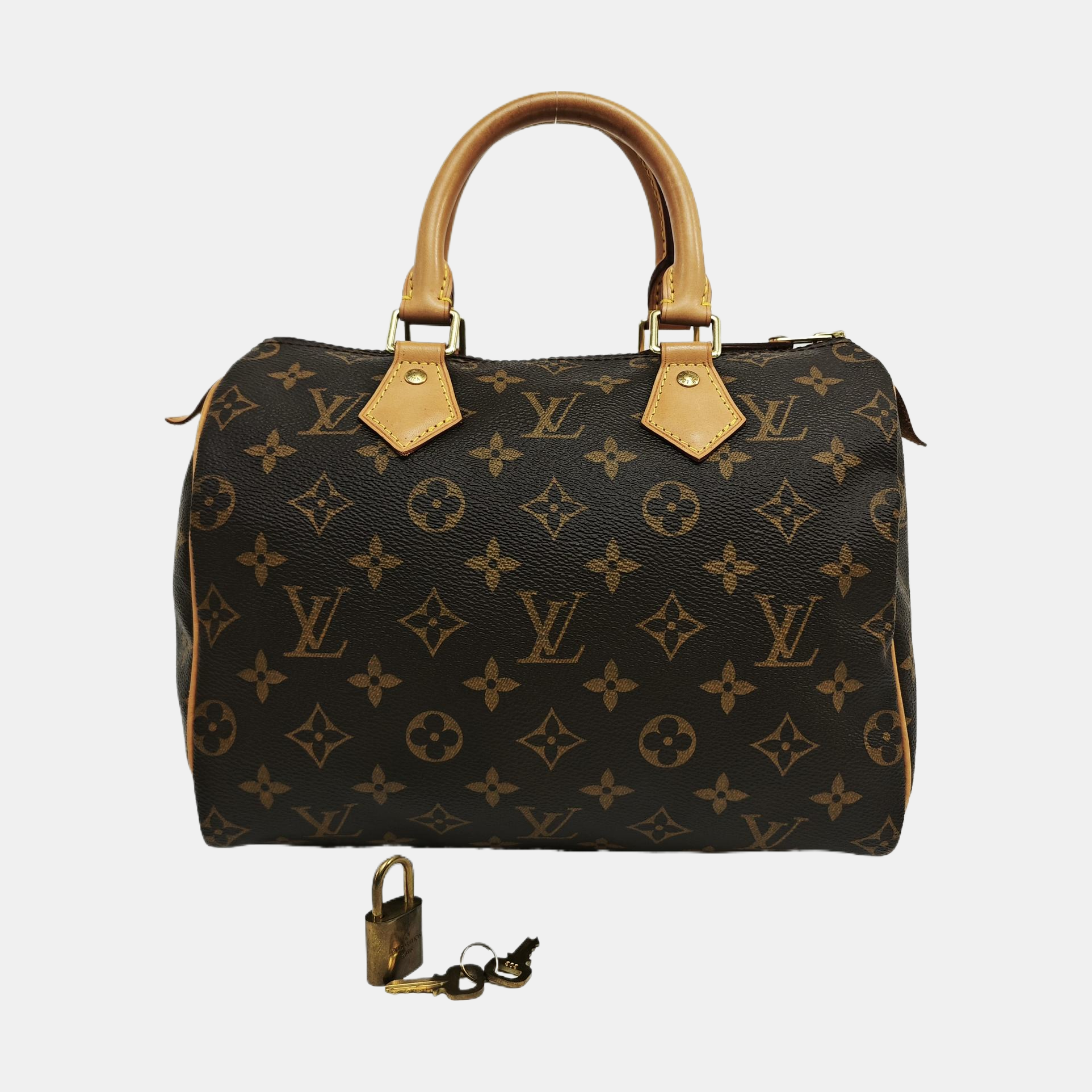 SPEEDY 25 Monogram Coated Canvas Brown