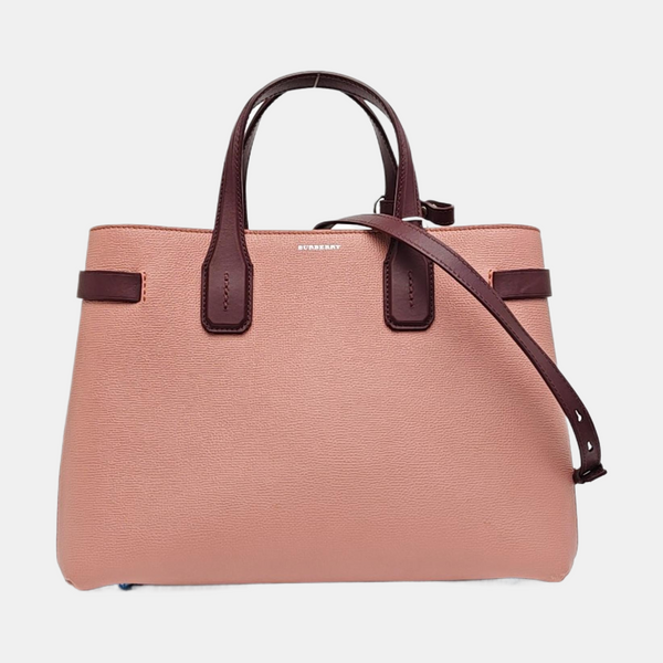 The Banner Medium Calfskin Pink