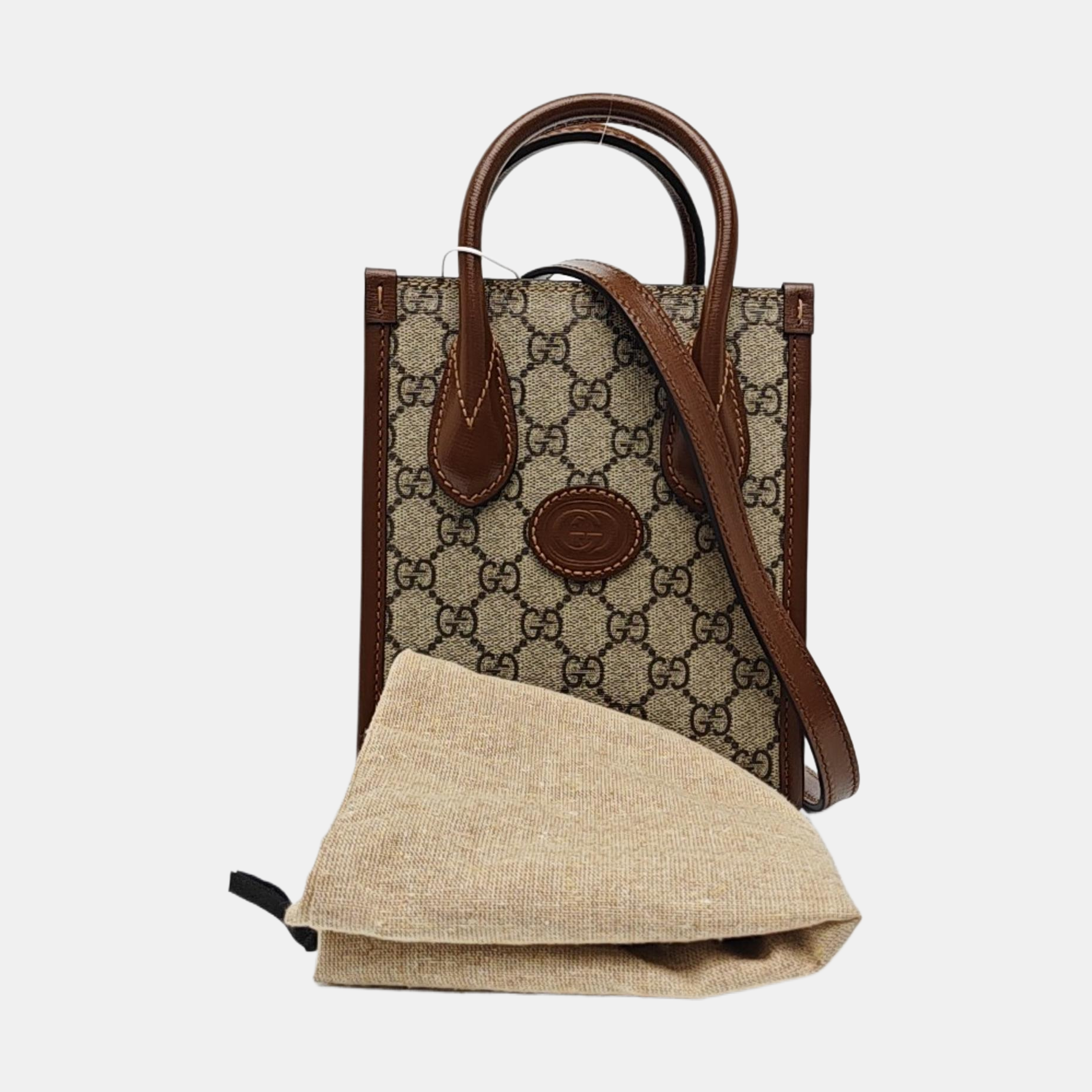 Retro Mini Monogram Coated Canvas Beige