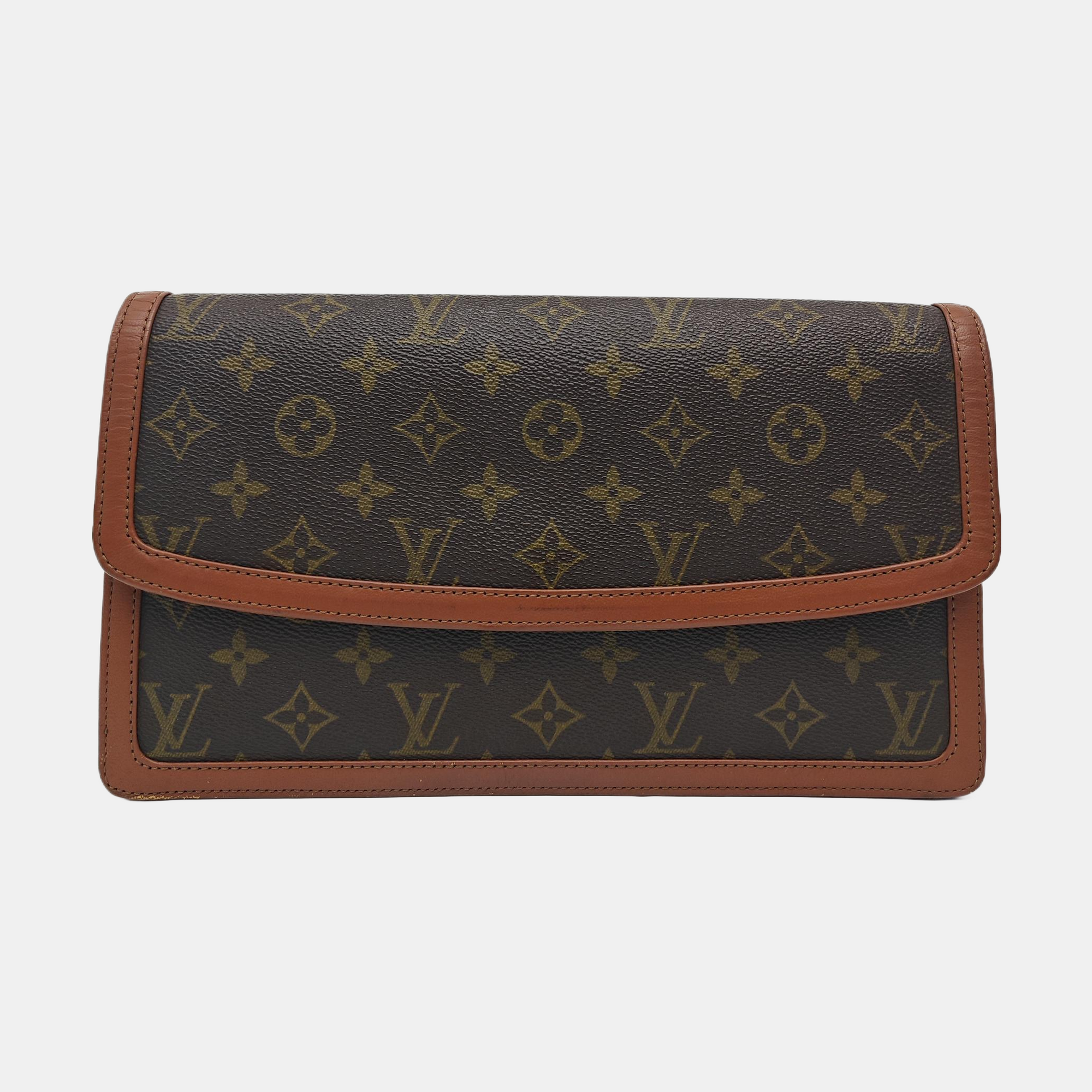 DAME GM Monogram Coated Canvas Brown