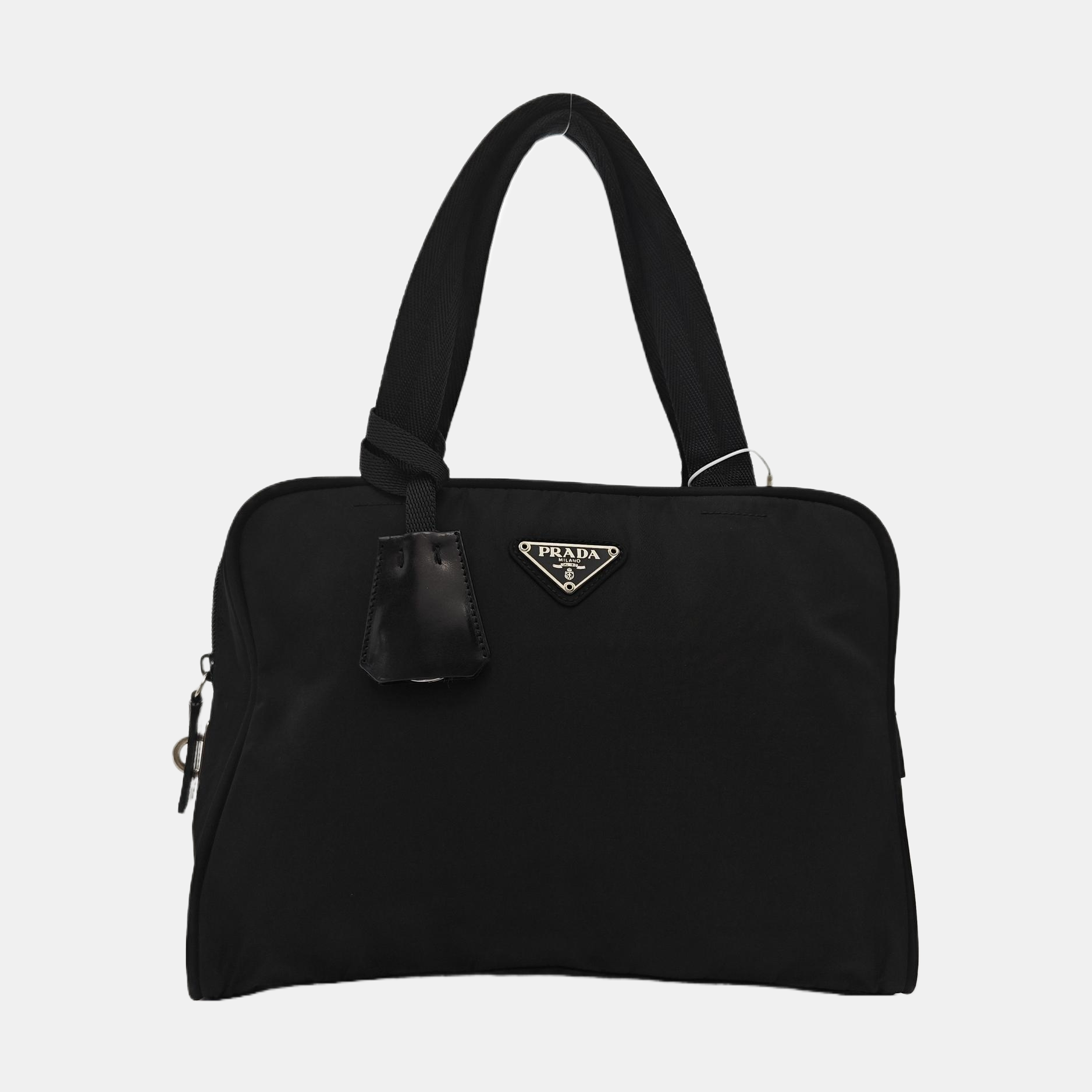 Nylon Top Handle Bag Black