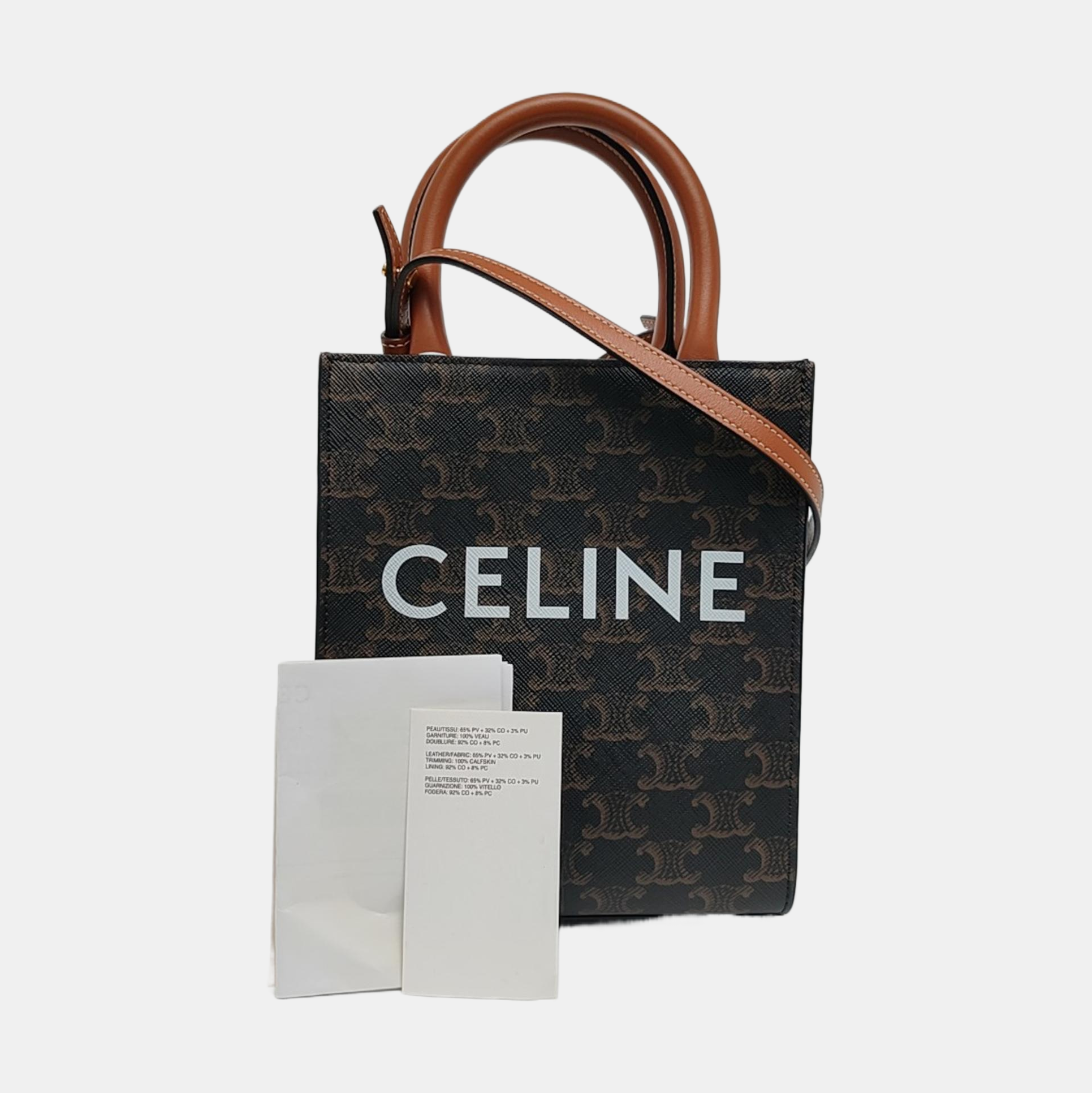 CABAS CELINE Mini Coated Canvas Brown