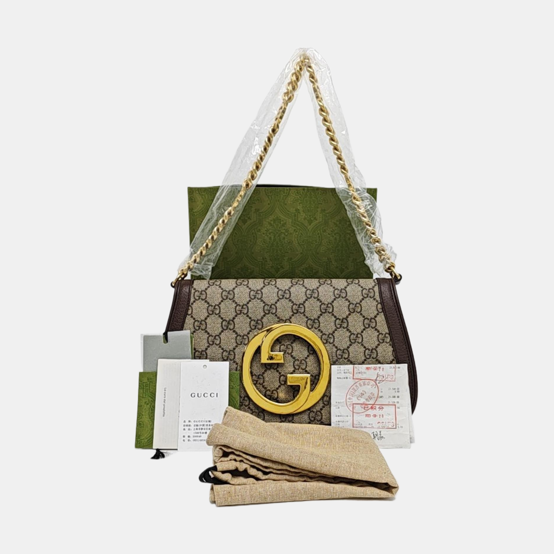 Blondie Small Monogram Coated Canvas Brown