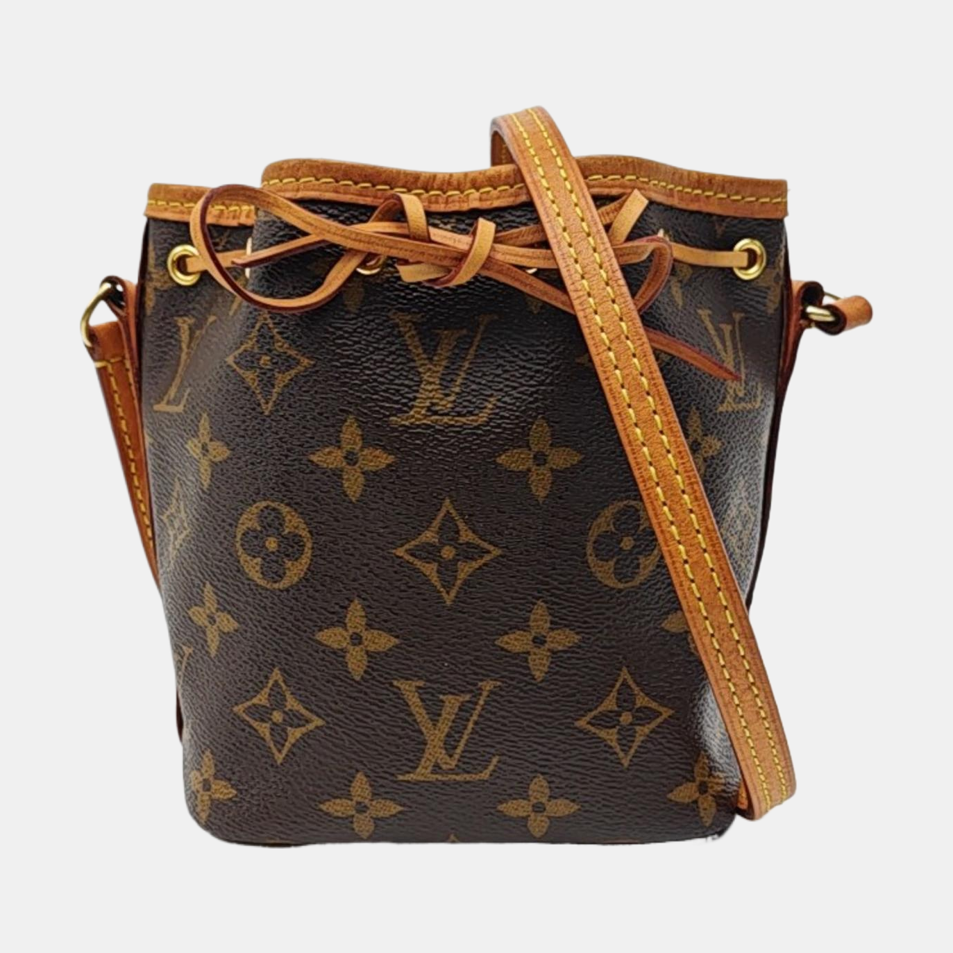 NÉONOÉ Nano Monogram Coated Canvas Brown