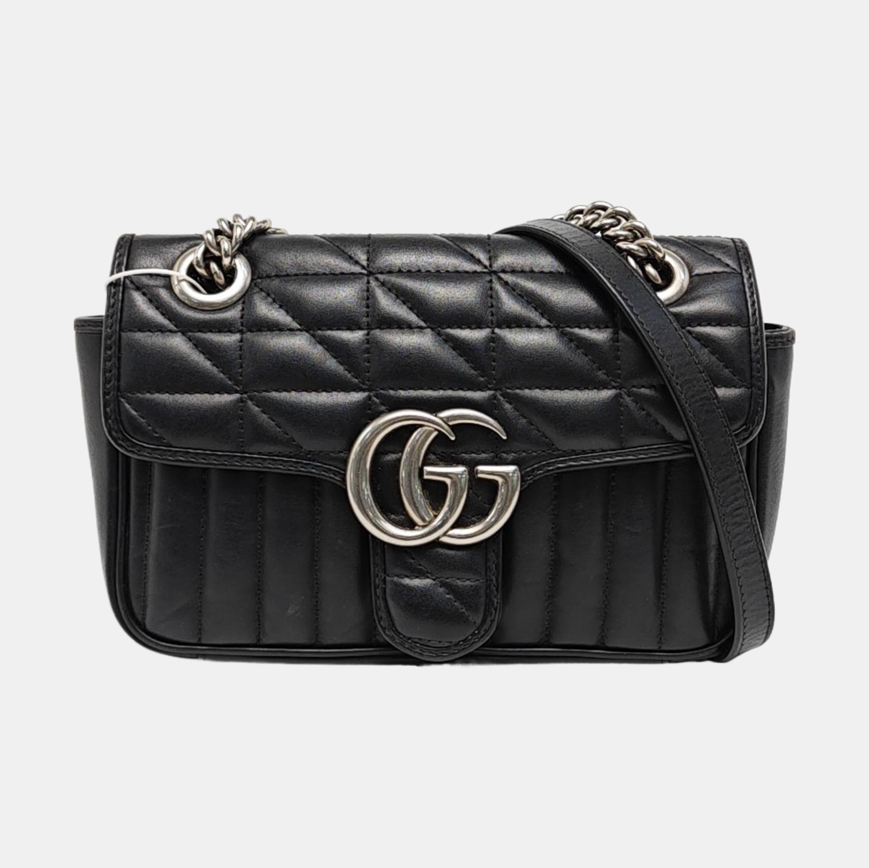 GG Marmont Small Quilted Calfskin Black