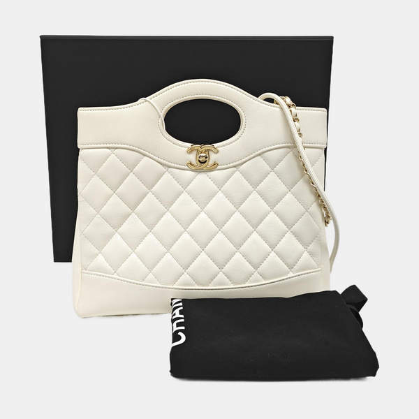 CHANEL 31 Mini Quilted Lambskin White
