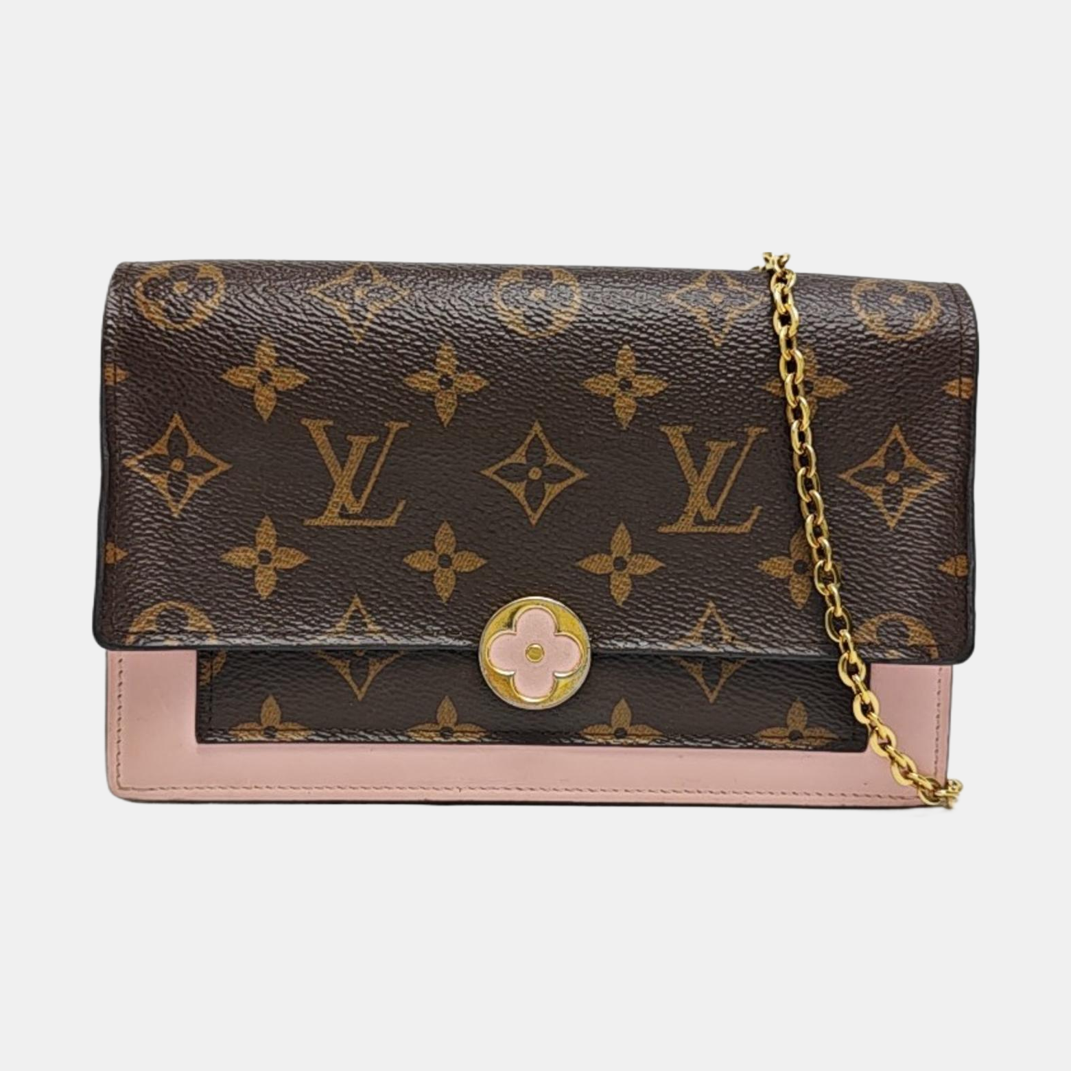 FLORE Monogram Coated Canvas Brown