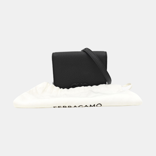 Calfskin Shoulder Bag Mini Black