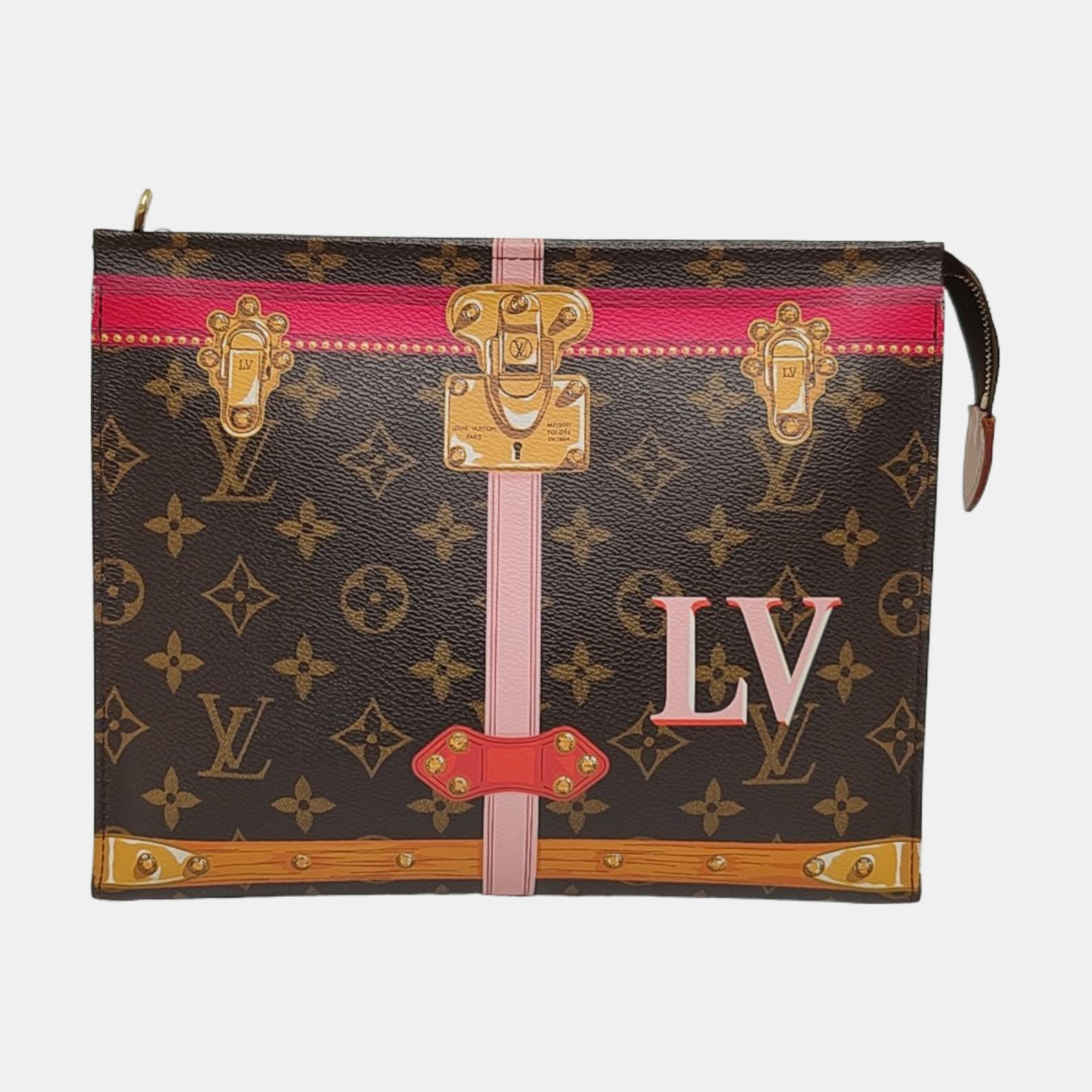 TOILET POCKET 26 Monogram Coated Canvas Brown