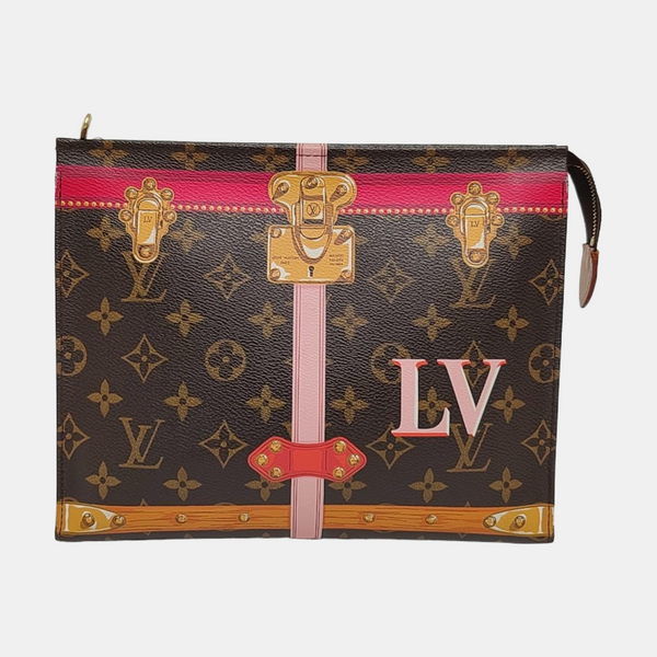 TOILET POCKET 26 Monogram Coated Canvas Brown