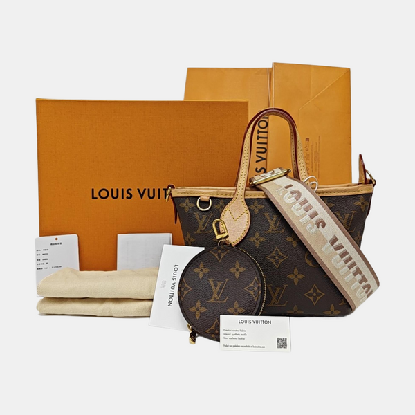 NEVERFULL BB Monogram Coated Canvas Brown