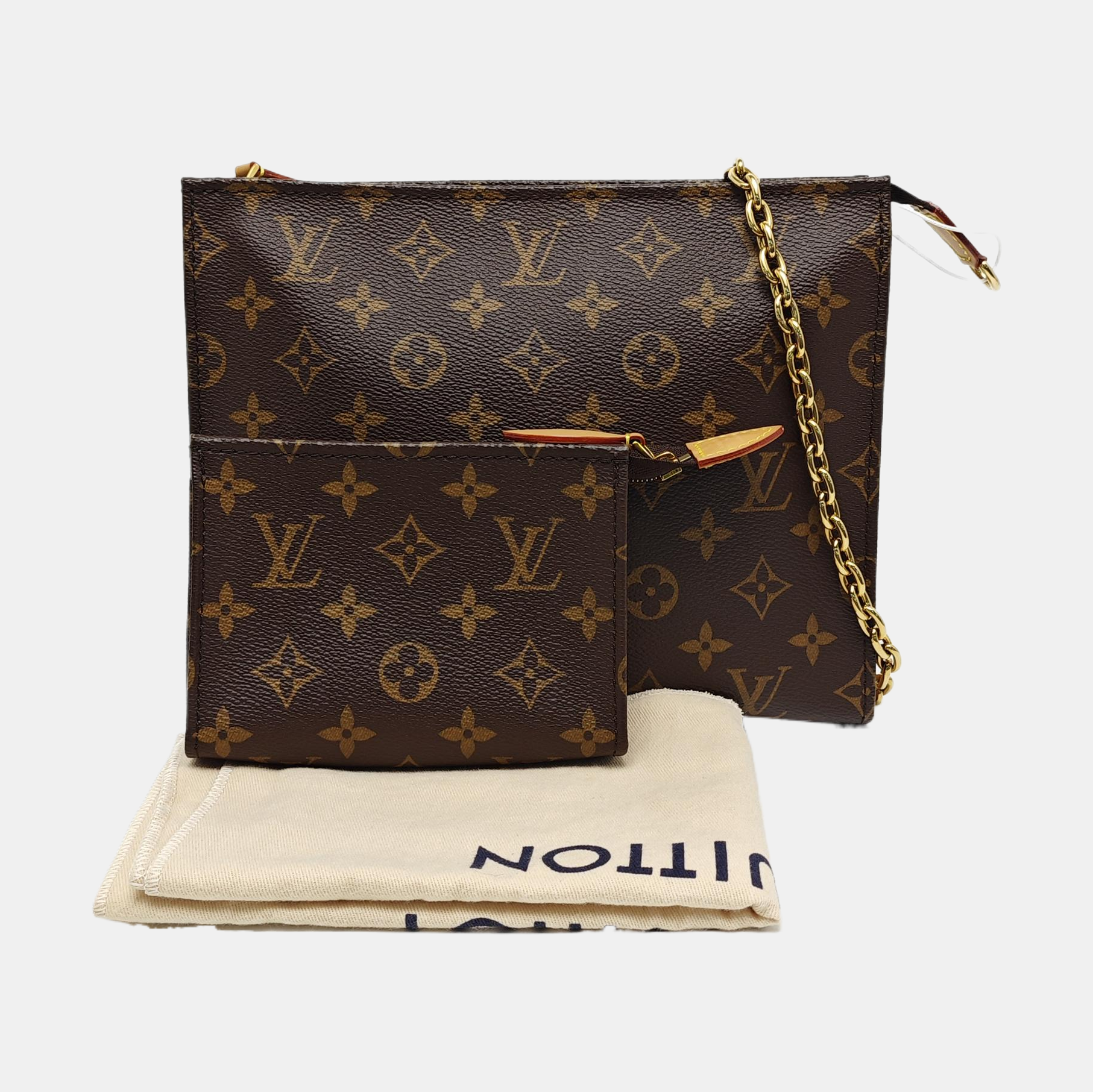 TOILET POCKET 26 Monogram Coated Canvas Brown