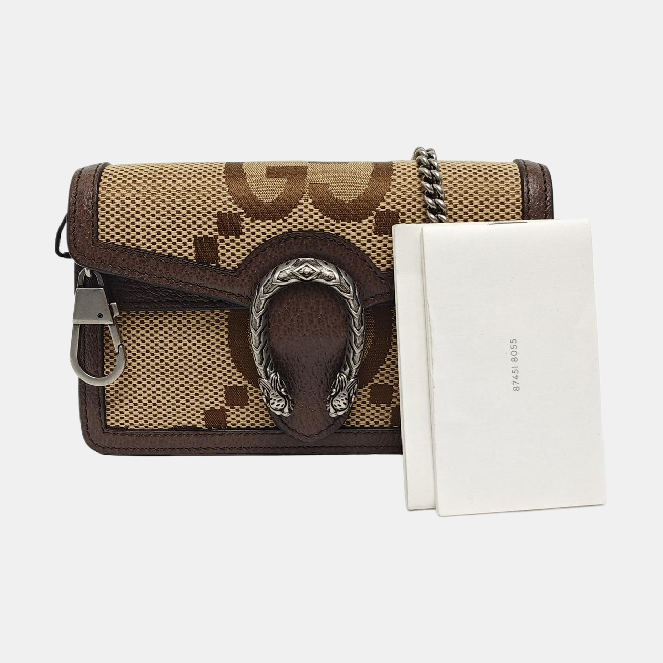Dionysus Super Mini Monogram Canvas Beige