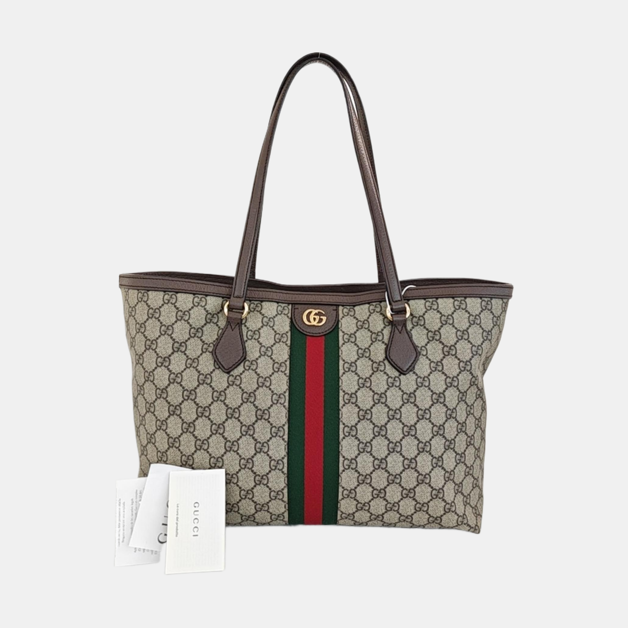 Monogram Coated Canvas Tote Bag Brown