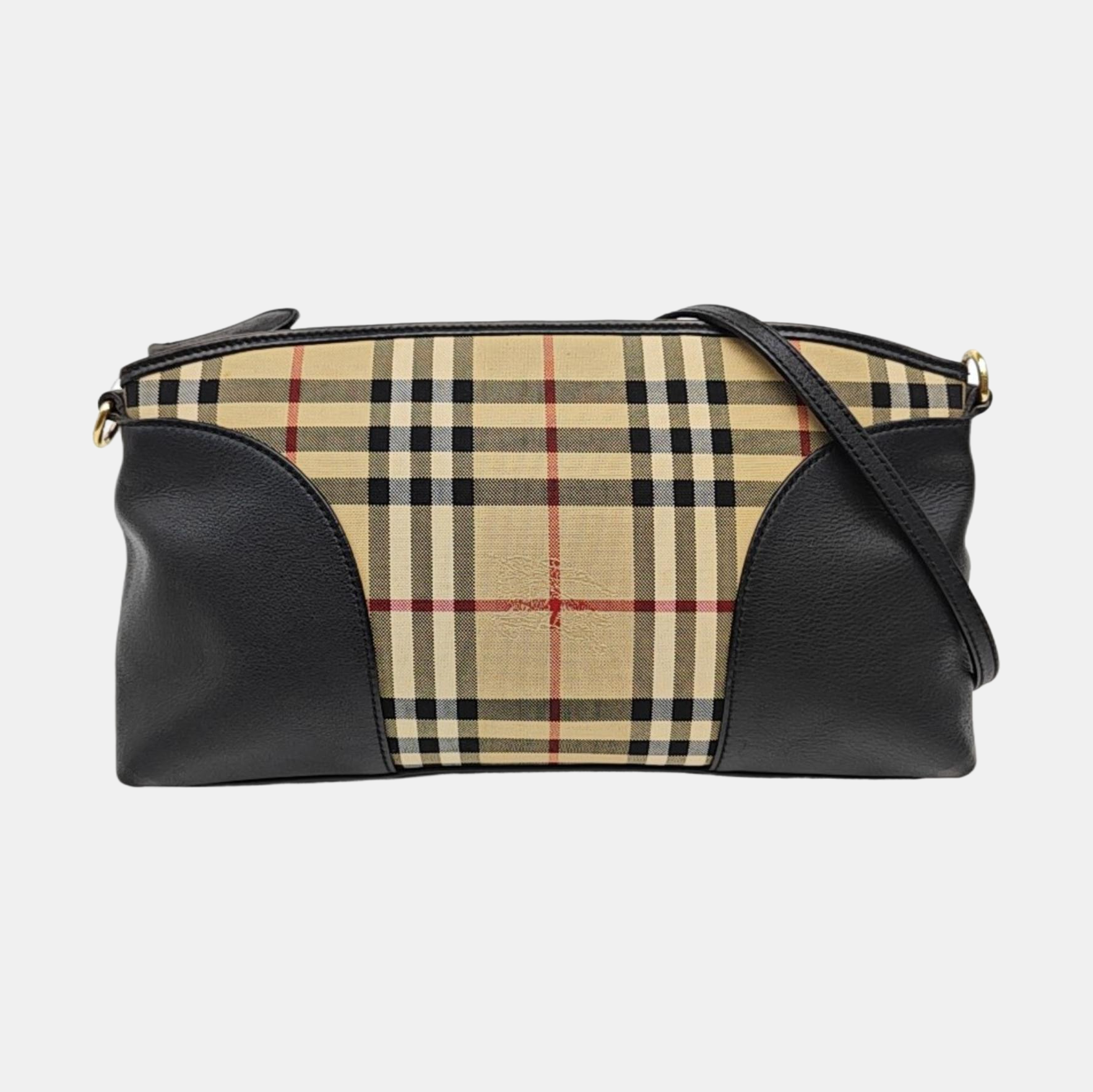 Coated Canvas Shoulder Bag Beige