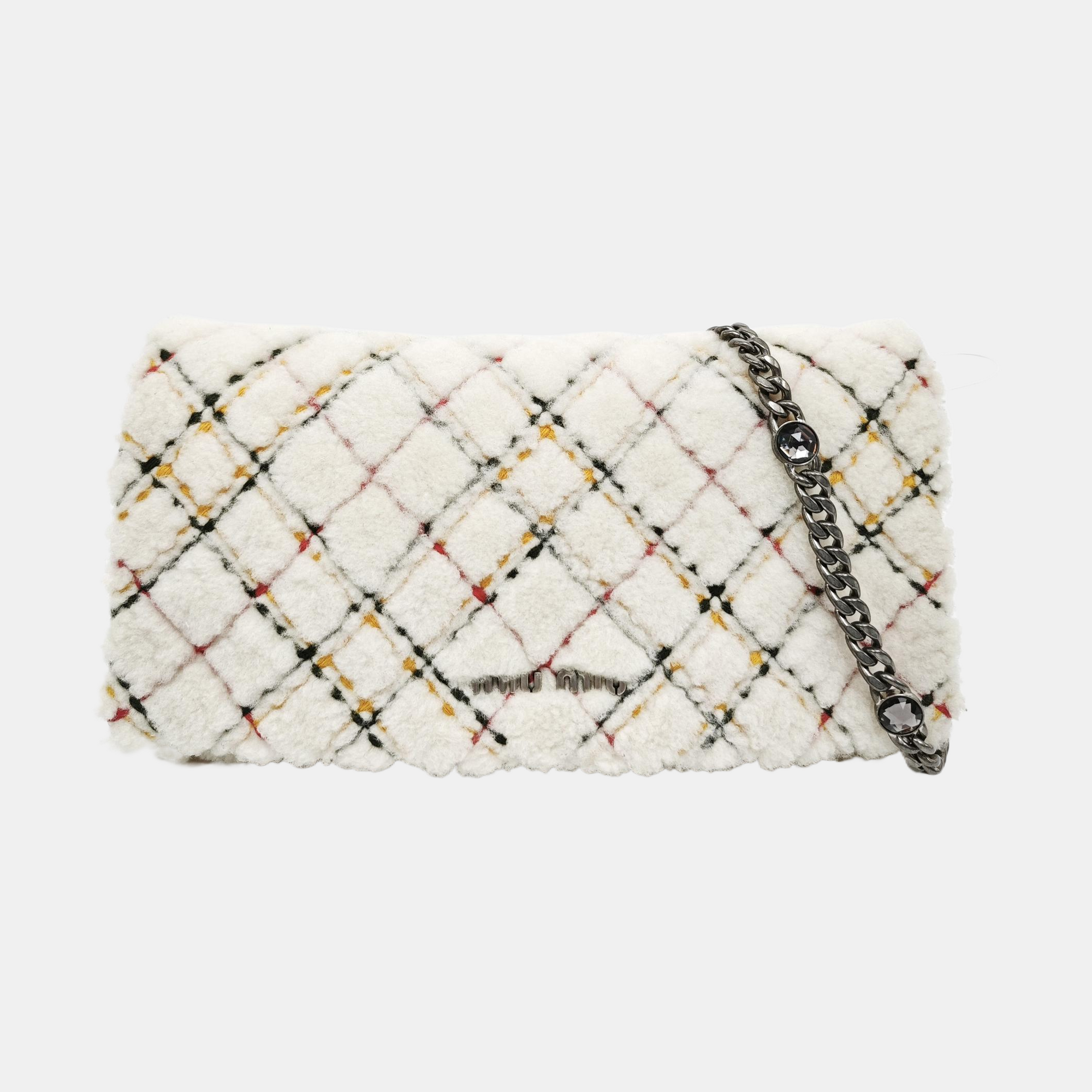Fabric Shoulder Bag White