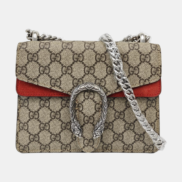 Dionysus Mini Monogram Coated Canvas Beige