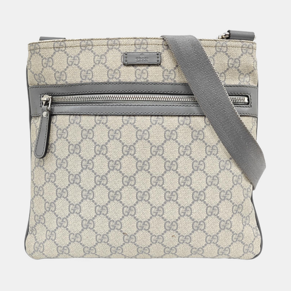 Messenger Monogram Coated Canvas Beige