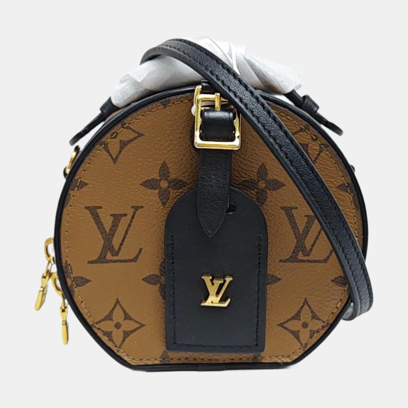 BOITE CHAPEAU Mini Monogram Coated Canvas Brown