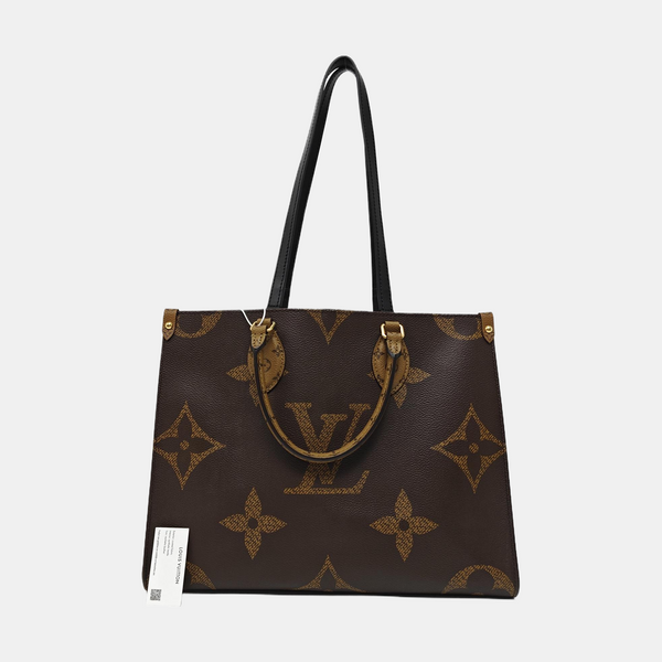 Authenticated pre-owned  ONTHEGO MM Monogram Coated Canvas Brown - Tote Bag at Looply