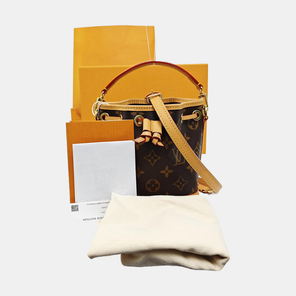 NOÉ Nano Monogram Coated Canvas Brown