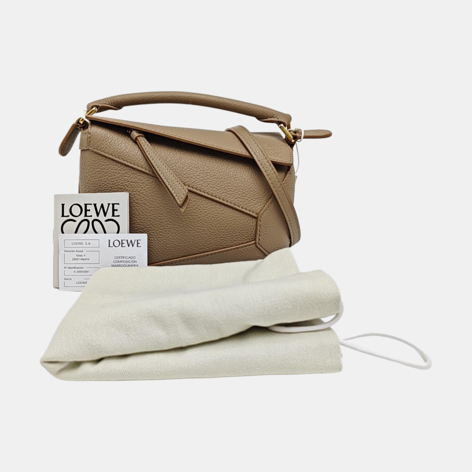 Puzzle Mini Calfskin Beige
