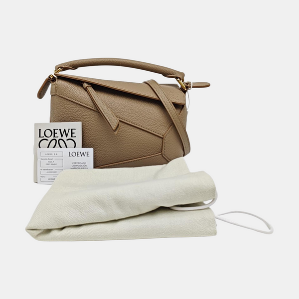 Puzzle Mini Calfskin Beige