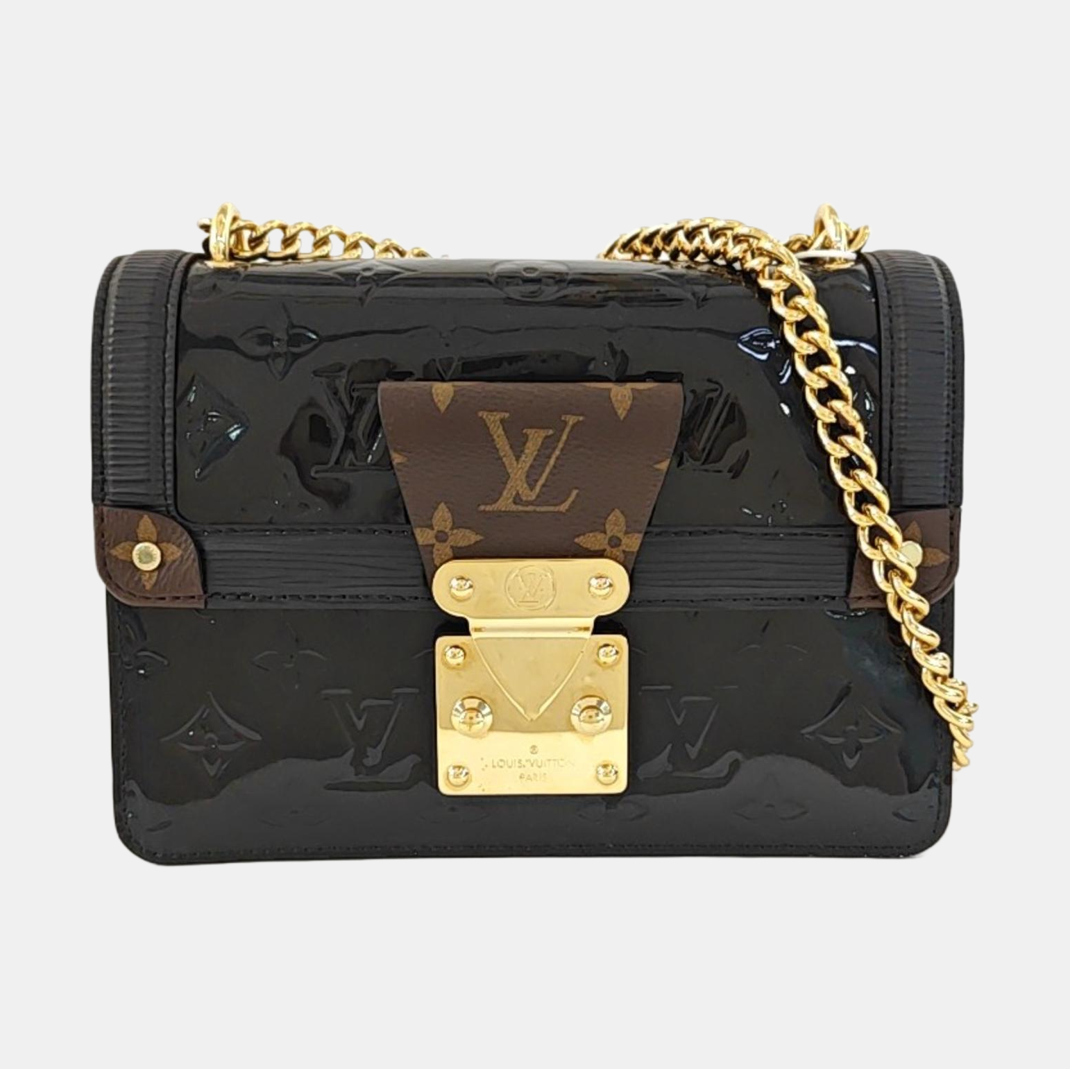 WYNWOOD Monogram Patent Leather Black