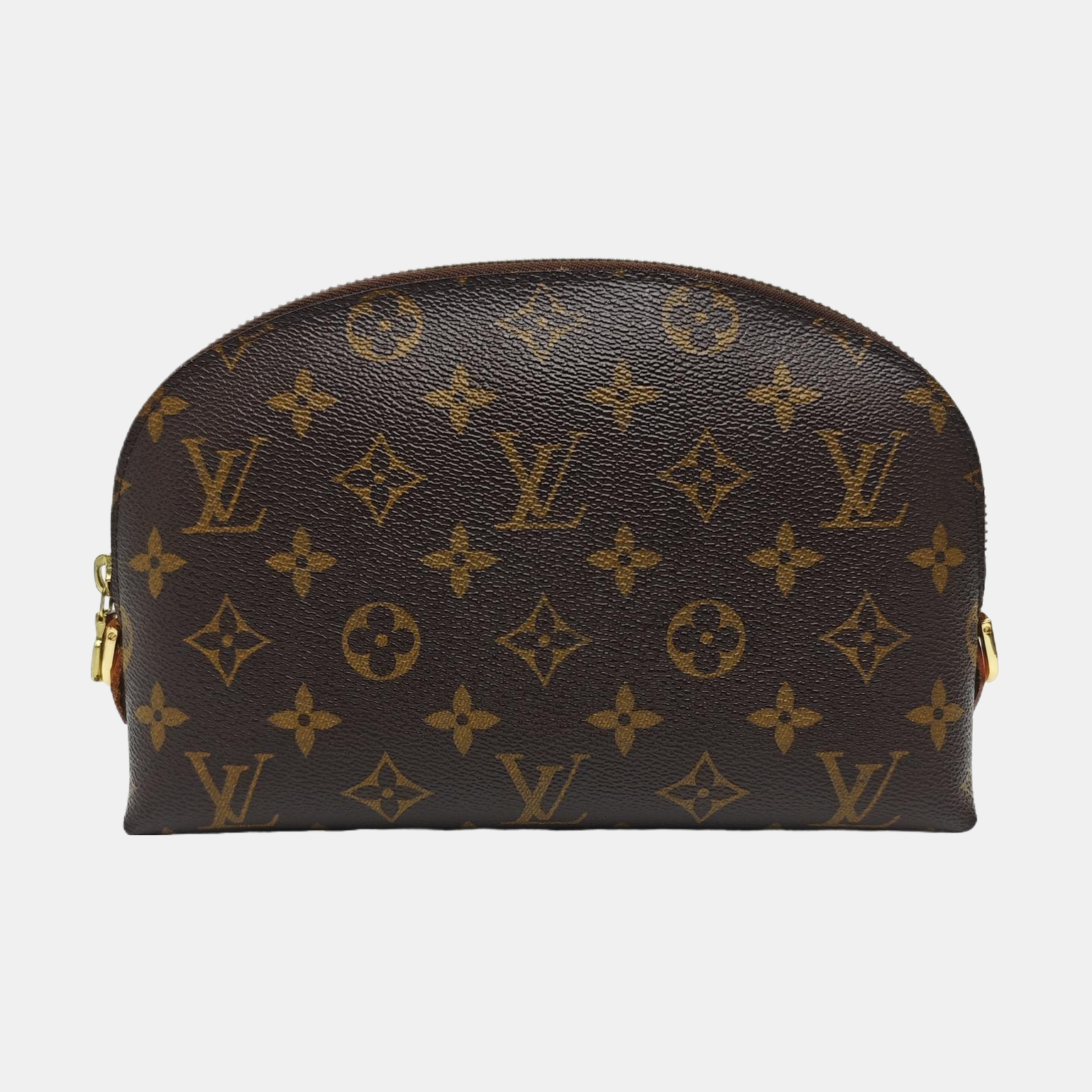 COSMETIC Monogram Coated Canvas Brown
