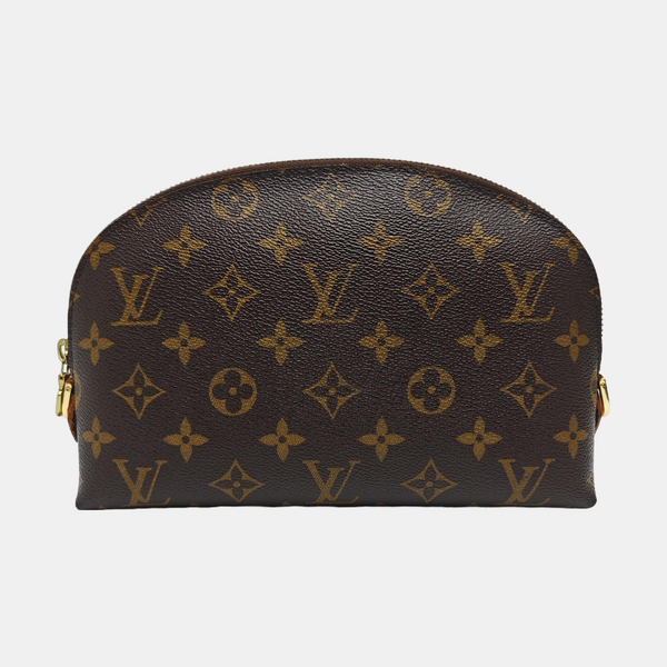 COSMETIC Monogram Coated Canvas Brown