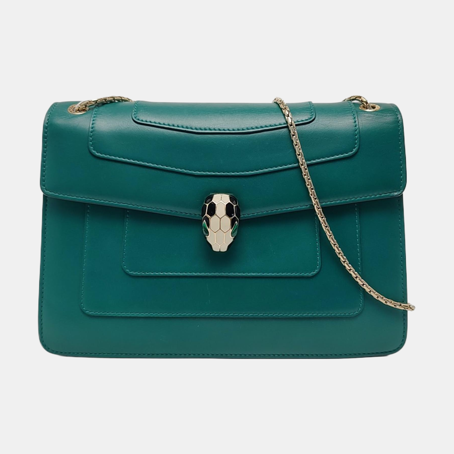 SERPENTI FOREVER Medium Calfskin Green