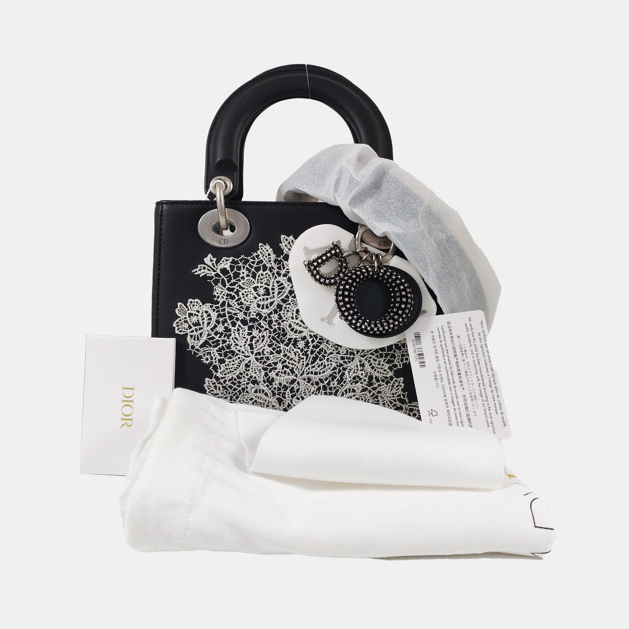 Lady Dior Small Quilted Calfskin Black