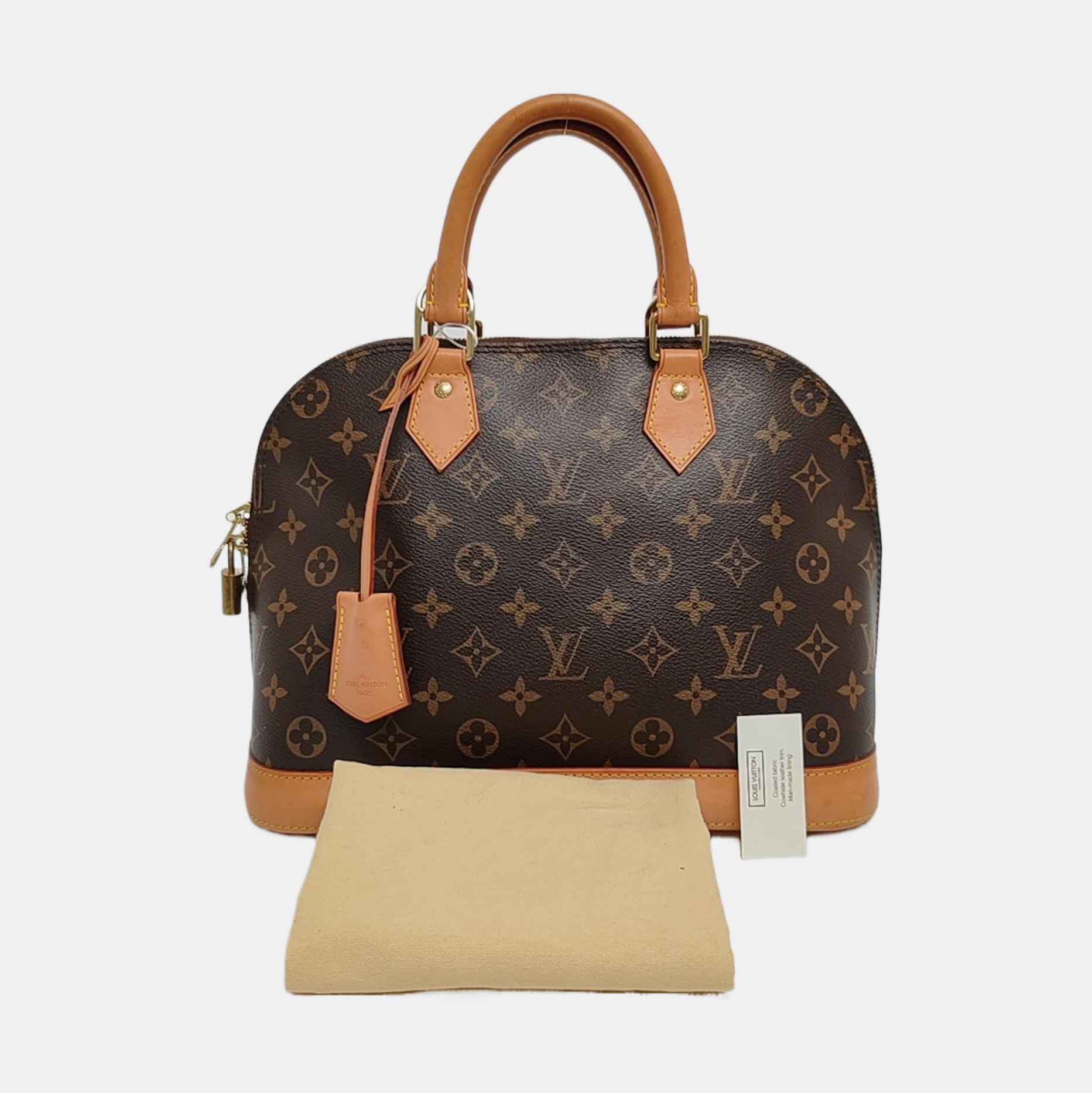 ALMA PM Monogram Coated Canvas Brown