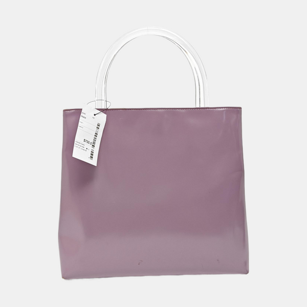 Calfskin Top Handle Bag Purple