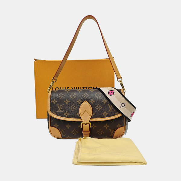 DIANE Monogram Coated Canvas Brown