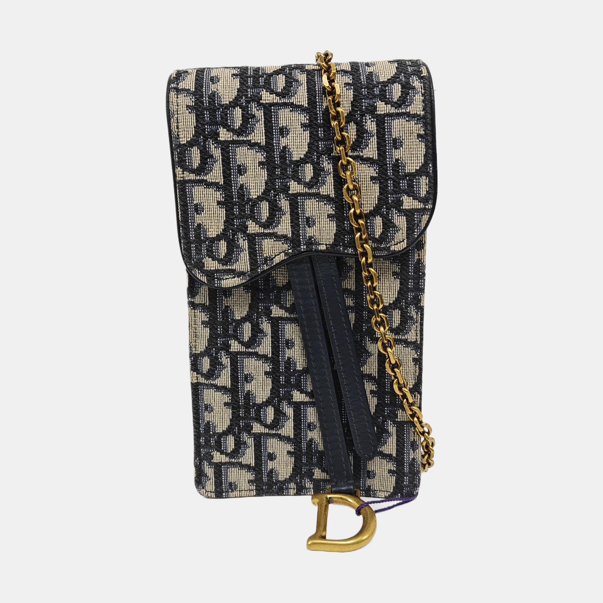Saddle Mini Oblique Canvas Blue