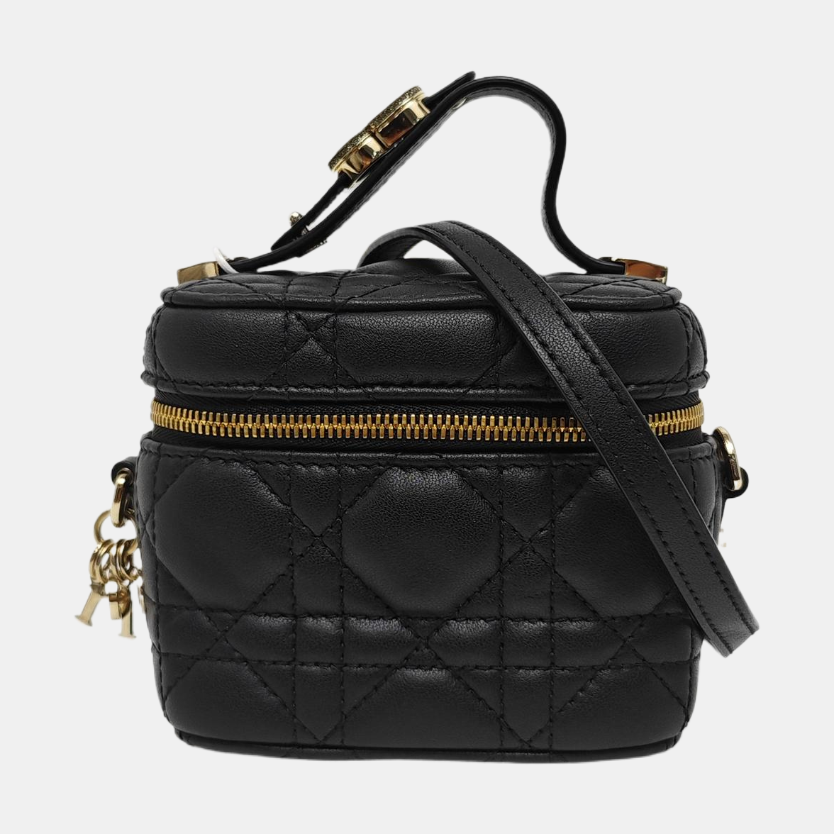 Lady Dior Super Mini Cannage Lambskin Black