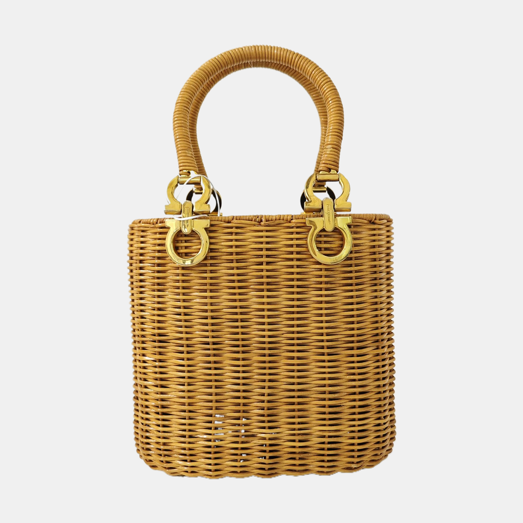 Special Material Bucket Bag Brown