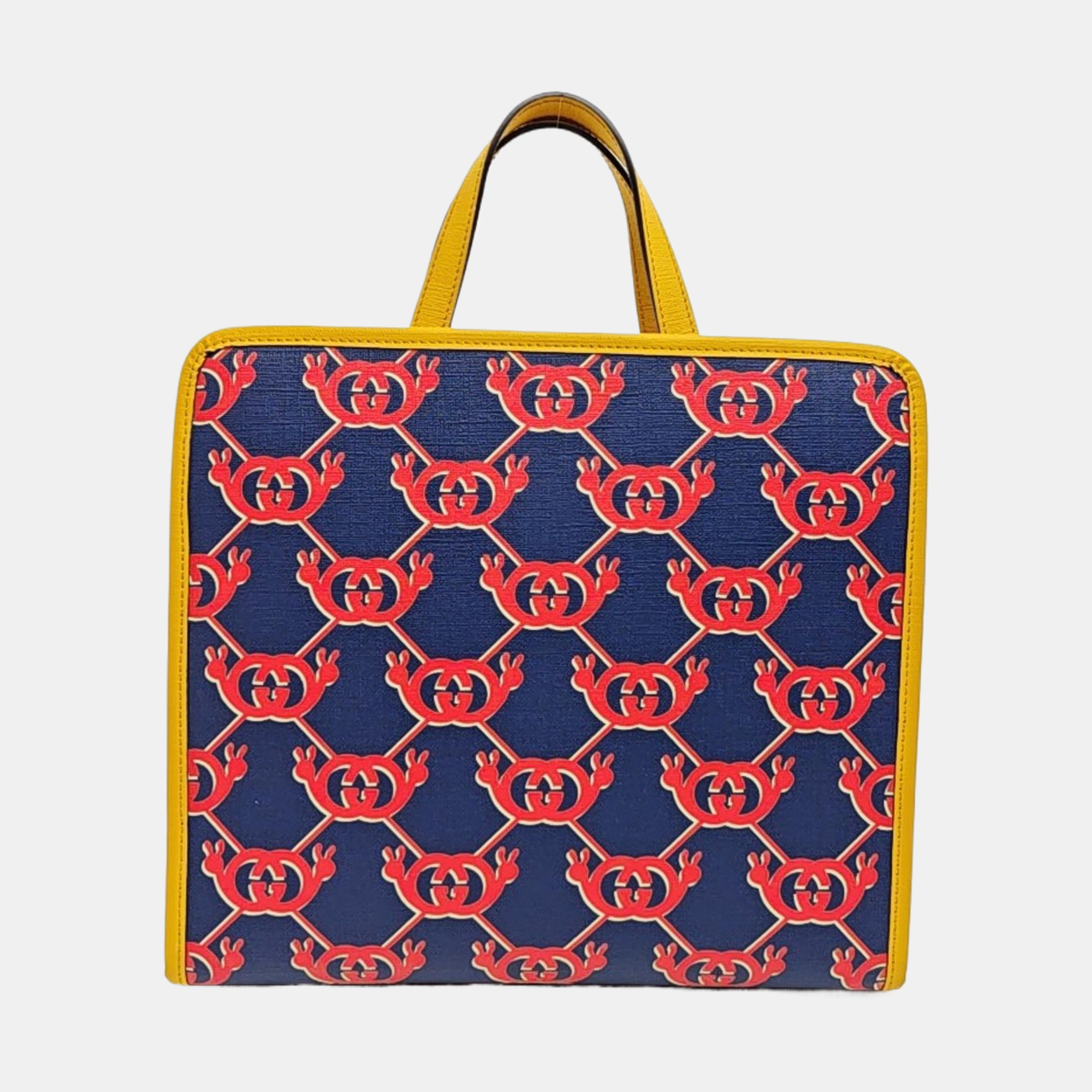 Monogram Coated Canvas Tote Bag Blue