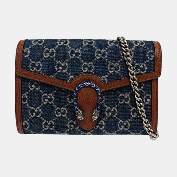 Authenticated pre-owned  Dionysus Mini Monogram Denim Blue - Shoulder Bag at Looply
