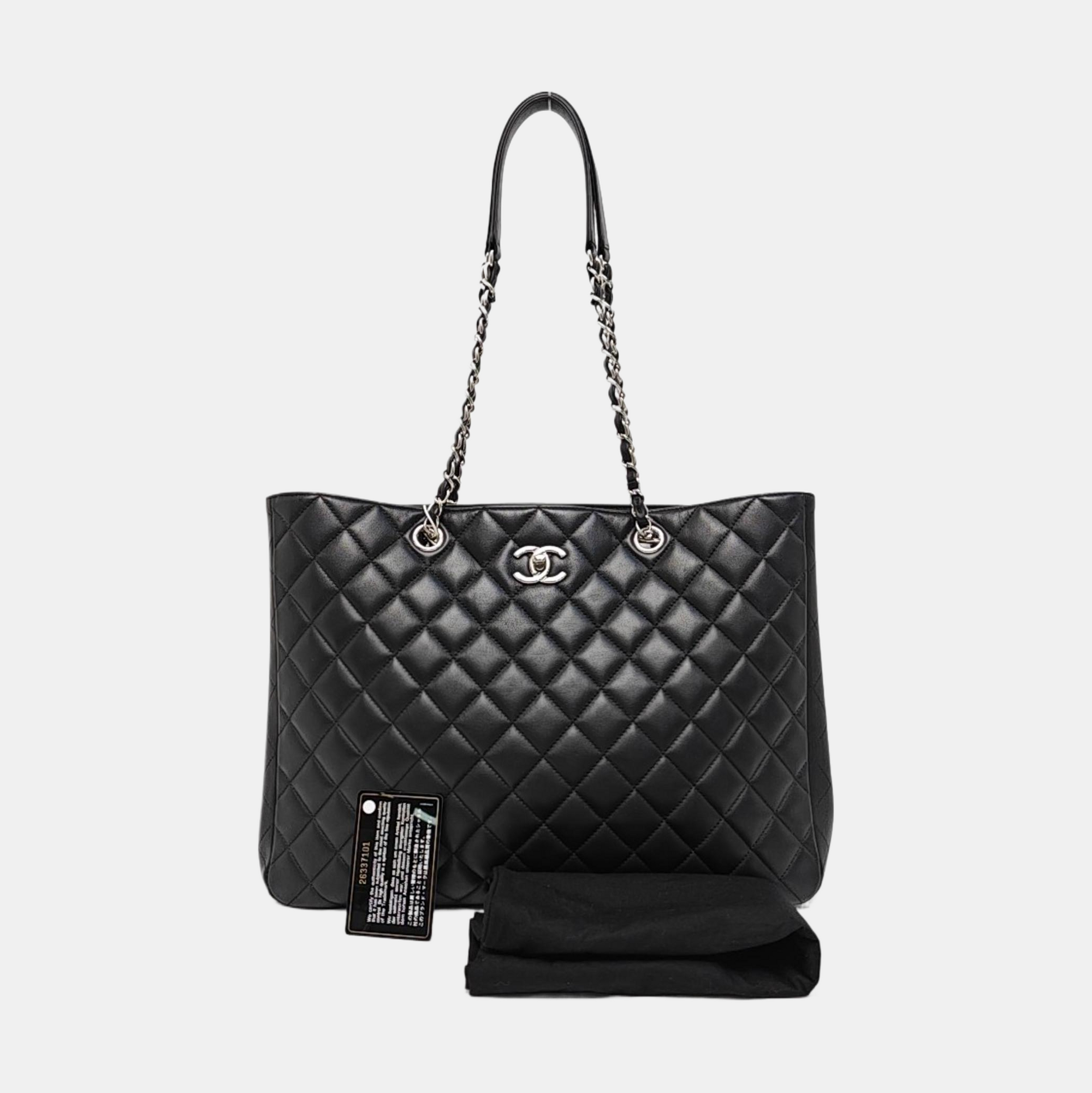 SURPIQUE Quilted Calfskin Black
