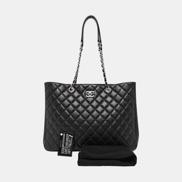 SURPIQUE Quilted Calfskin Black