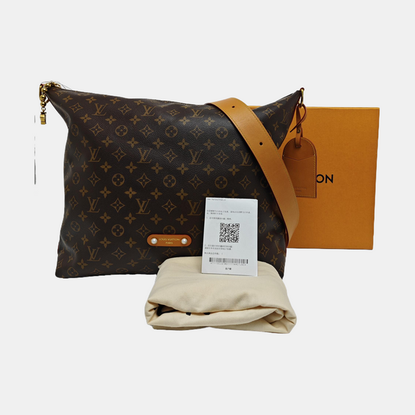Monogram Coated Canvas Shoulder Bag GM Brown